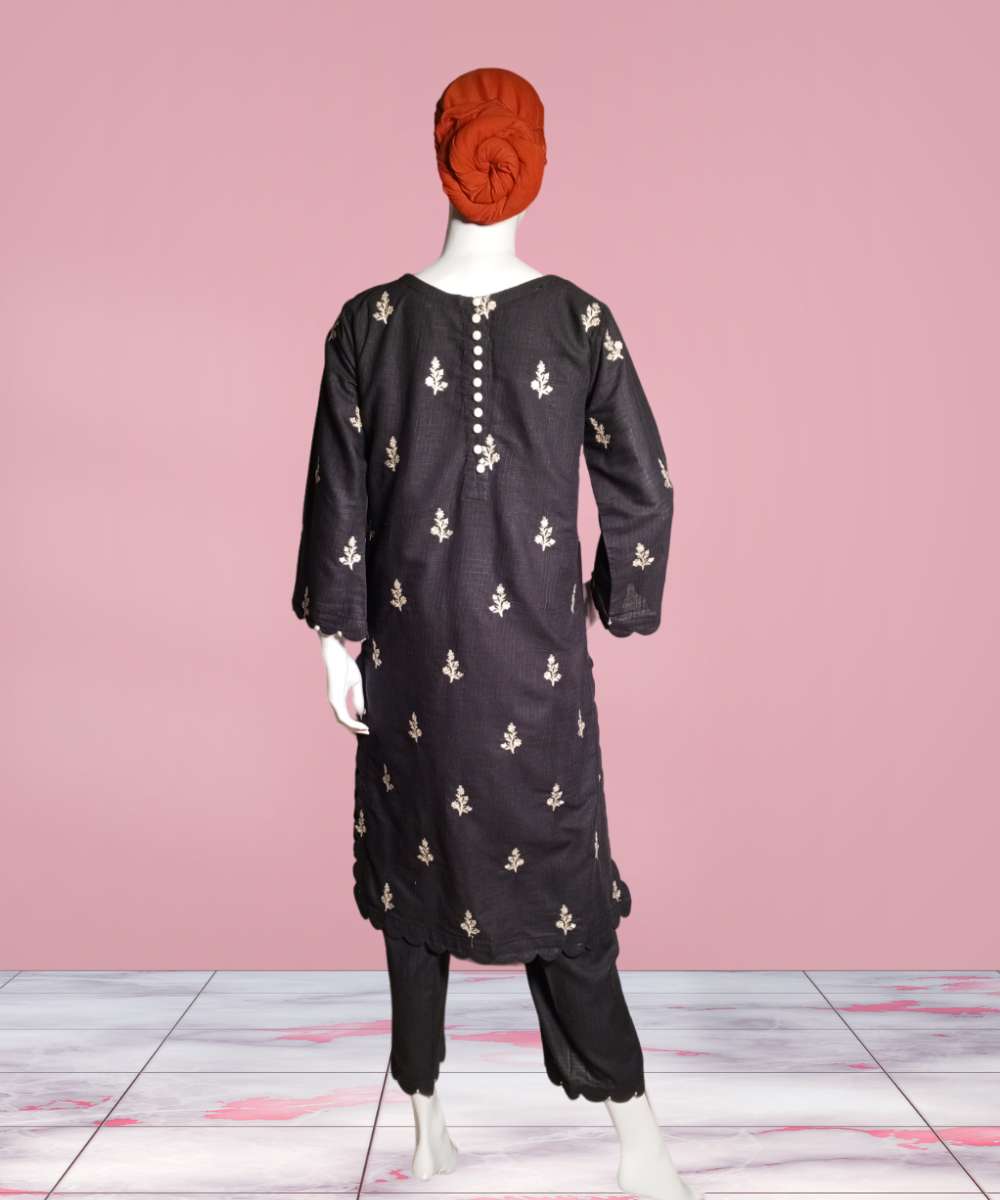 Lawn Embroidered Black