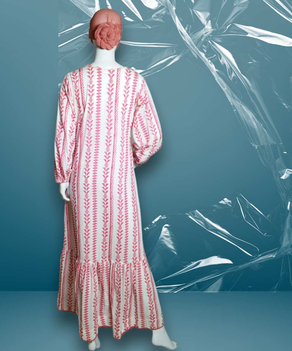 Lawn Embroidered White Frock