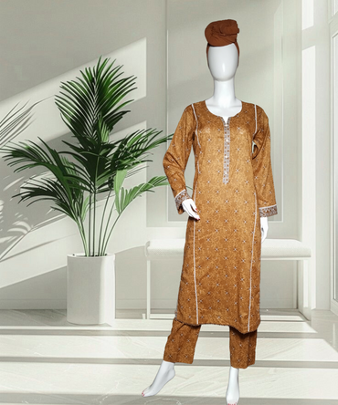 Lawn Printed Mustard