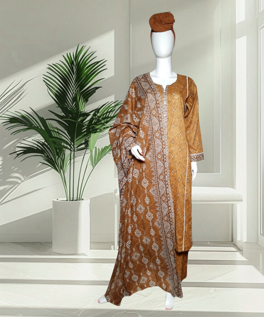 Lawn Printed Mustard