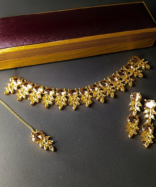 Necklace Set Golden Champagne