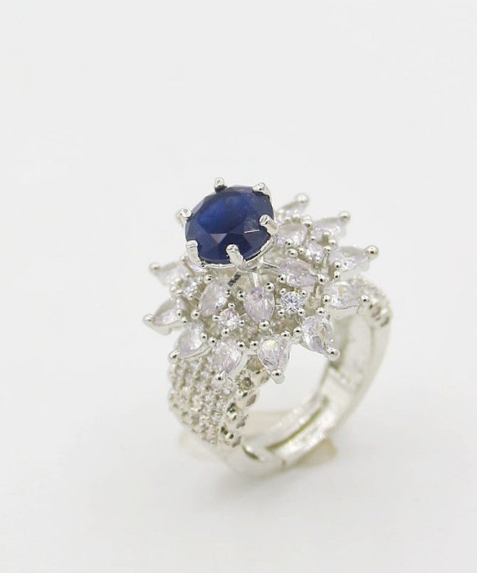 Zircon Navy Blue Ring