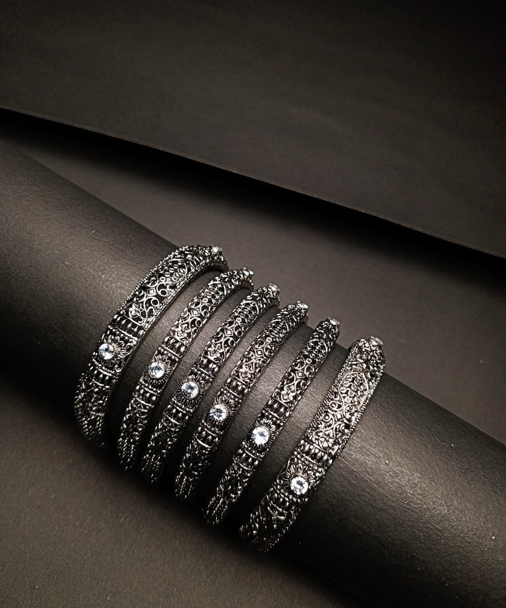 Rustic Silver Bangles
