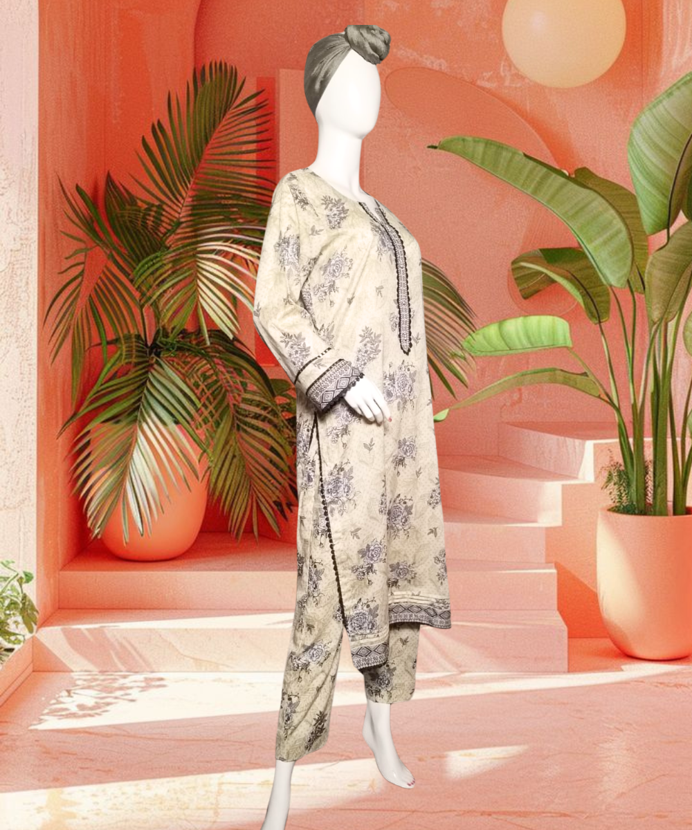 Lawn Printed Green