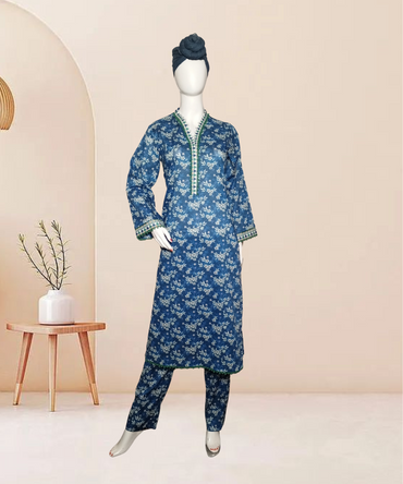 Lawn Printed Blue And Green