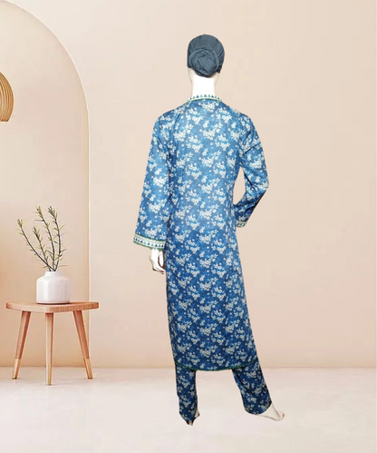 Lawn Printed Blue And Green