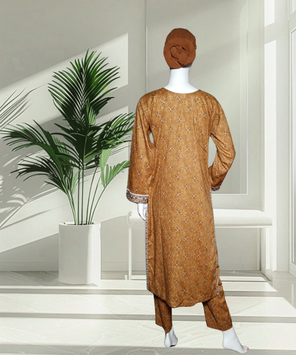 Lawn Printed Mustard