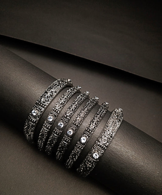 Rustic Silver Bangles