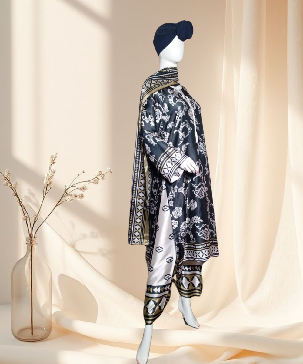 Silk Printed Black