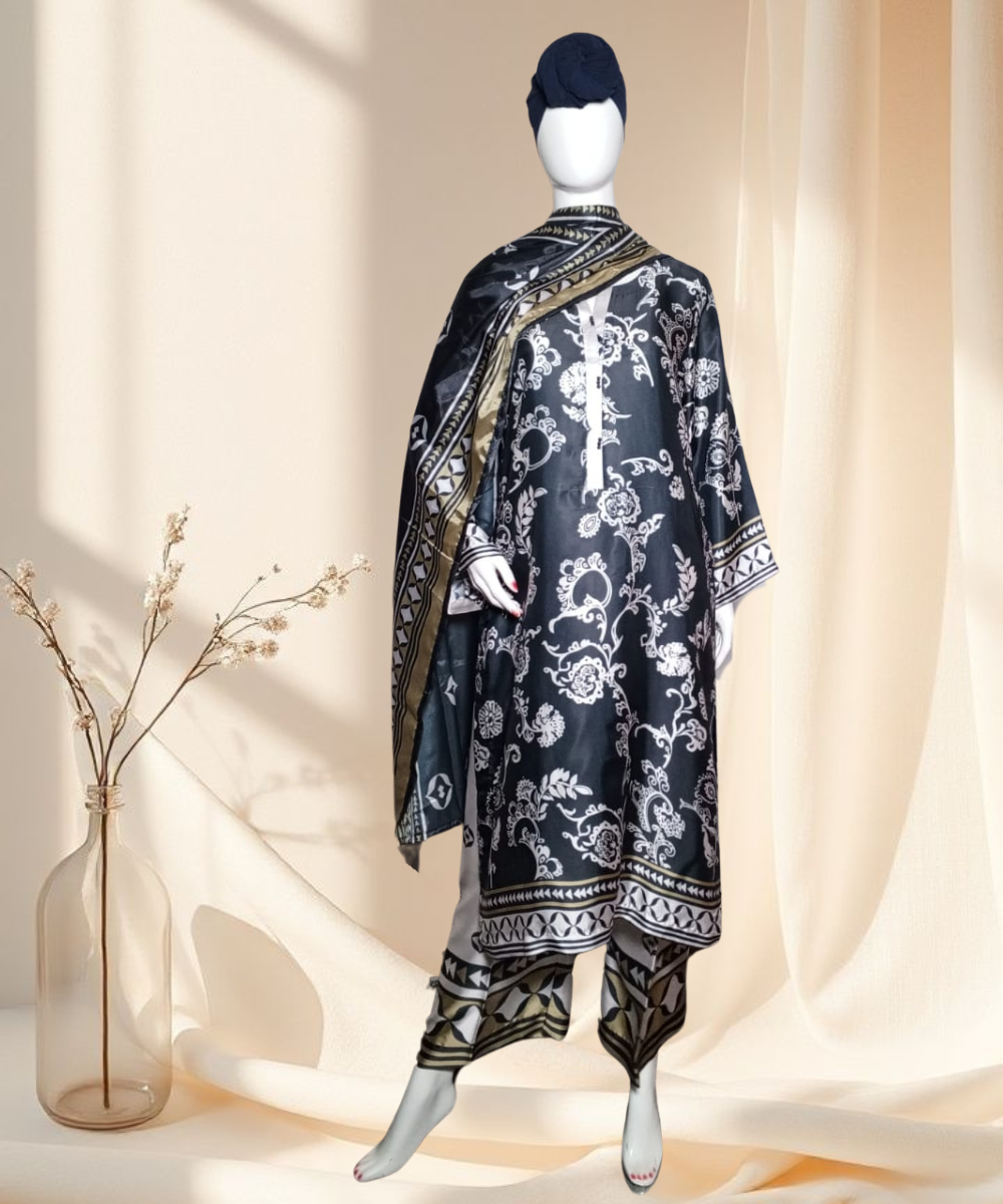 Silk Printed Black