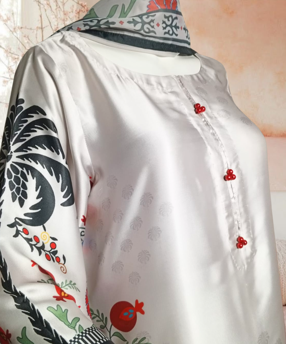 Silk Printed White