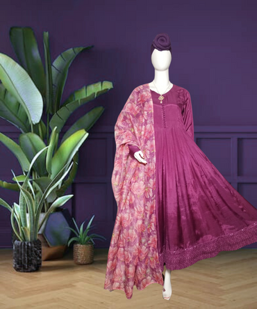 Cotton Silk Peshwas Purple