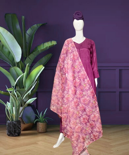 Cotton Silk Peshwas Purple