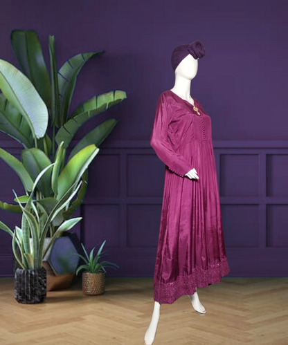 Cotton Silk Peshwas Purple