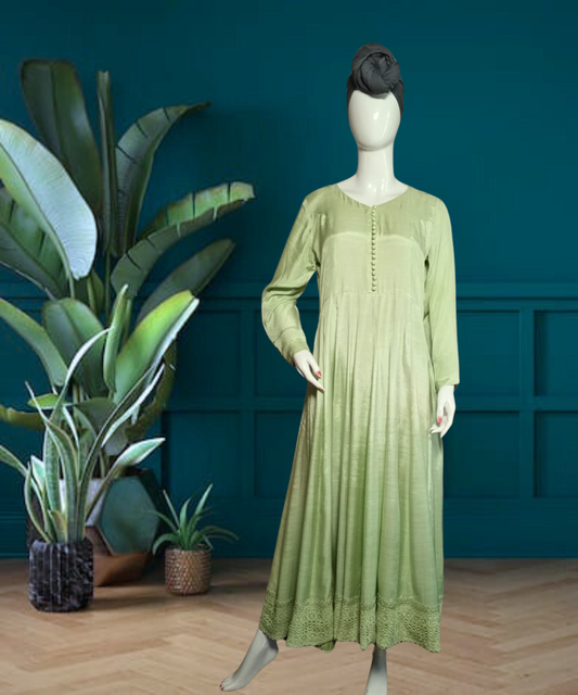 Cotton Silk Peshwas Green