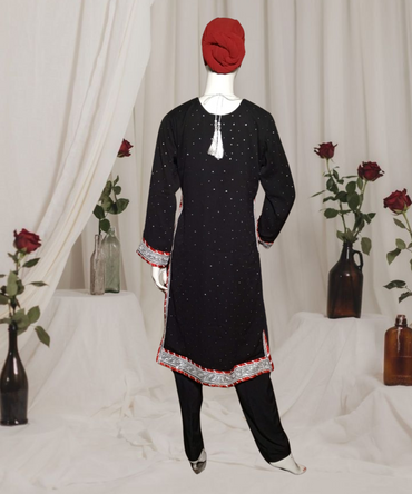 Chiffon Kamdani Black